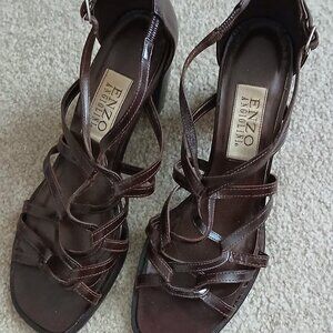 Enzo Angiolini Brown Heels with Elegant Design